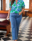 Plus Size Floral Short Sleeve Top