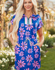 Elouise Floral Drawstring Waist Mini Dress