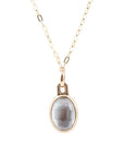 Black Mother of Pearl Golden Pendant Necklace