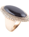 Black Onyx Golden Ring