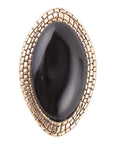 Black Onyx Golden Ring