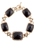 Black Onyx Golden Link Bracelet