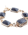 Black Onyx Golden Link Bracelet