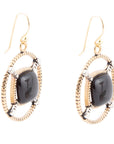 Black Onyx Mixed Metal Drop Earrings