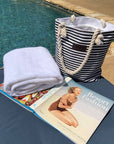 Striped Canvas Tote Bag