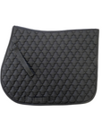 AJ Tack Quilted All-Purpose English Saddle Pad - Black