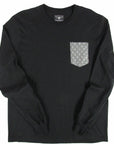 Flying R Ranchwear - Geometric Jacquard - Long Sleeve - Pocket T-shirt - Made in USA