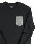 Flying R Ranchwear - Geometric Jacquard - Long Sleeve - Pocket T-shirt - Made in USA