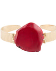 Blazing Red Howlite Cuff Bracelet