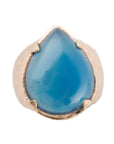 Blue Agate Teardrop Ring