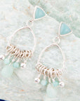 Blue Amazonite and Sterling Silver Chandelier Earrings