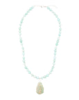 Blue Amazonite Sterling Silver Pendant Necklace