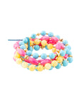 St. Augustine Pink Agate & Turquoise Stack Bracelet