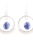 Blue Kyanite and Sterling Silver Drop Earrings