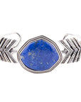 Blue Lapis and Sterling Silver Statement Cuff