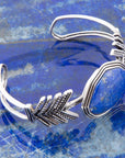 Blue Lapis and Sterling Silver Statement Cuff