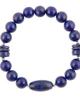 Blue Lapis Beaded Stretch Bracelet