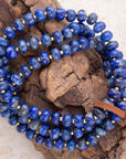 Blue Lapis Triple Strand Golden Bracelet Set