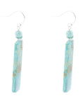 Blue Mint Amazonite Elongated Drop Earrings