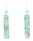 Blue Mint Amazonite Elongated Drop Earrings