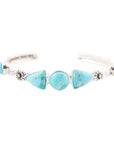 Blue Turquoise and Sterling Silver Cuff Bracelet