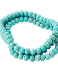 Blue Turquoise Magnesite Golden Bracelet Set