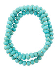 Blue Turquoise Magnesite Golden Bracelet Set