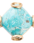 Blue Turquoise Rhombus Statement Ring