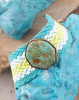 Blue Turquoise Textile Blues Woven Bracelet