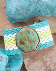 Blue Turquoise Textile Blues Woven Bracelet