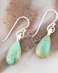 Bold Blue Turquoise and Sterling Silver Drop Earrings
