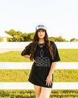 Boot Stitch Oversized Graphic T-shirt Dress