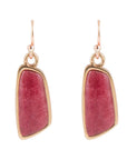 Bordeaux Quartz Slab Earrings