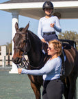 Juliette High Compression Breeches in Steel Blue - Premium