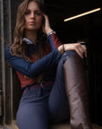 Juliette High Compression Breeches in Steel Blue - Premium