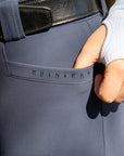 Juliette High Compression Breeches in Steel Blue - Premium