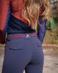 Juliette High Compression Breeches in Steel Blue - Premium