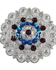 Red White & Blue Bright Silver Berry Jacket European Crystal