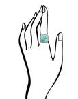 Blue Turquoise Golden Chunky Ring
