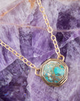 Bronze Infused Turquoise Necklace
