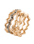Marcasite and Bronze Stack Ring Set