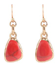 Bronze Red Howlite Earring