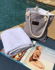 Striped Canvas Tote Bag