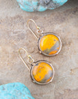 Bumblebee Jasper Round Drop Earrings