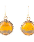 Bumblebee Jasper Round Drop Earrings