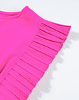 Zoe Pleated Layered Flutter Mini Dress