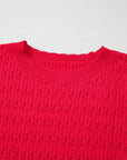 Kay Knit Ribbed Cuffs Crew Neck Sweater
