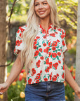 Amyra Floral Puff Sleeve Blouse