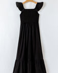 Ashlyn Flutter Sleeve Smocked Bodice Maxi Dress
