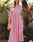 Cecelia Floral Cutout Back Empire Waist Dress